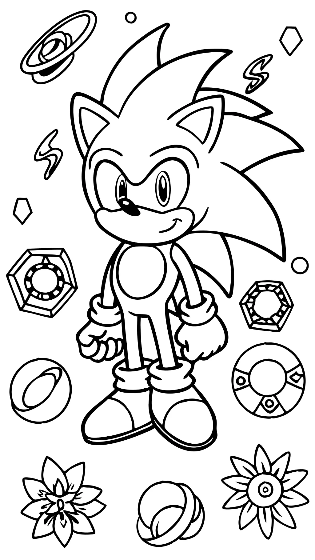 sonic and silver coloring pages